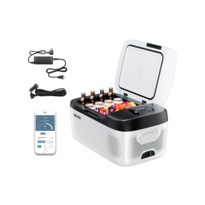 Automobilinis kompresorinis šaldytuvas 15 L 12/24 V DC + 100–240 V AC, -20 °C iki +20 °C VEVOR