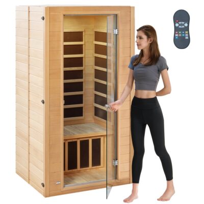 Infraraudonųjų spindulių sauna VEVOR FRB-1M3, 1–2 asm., 1400 W