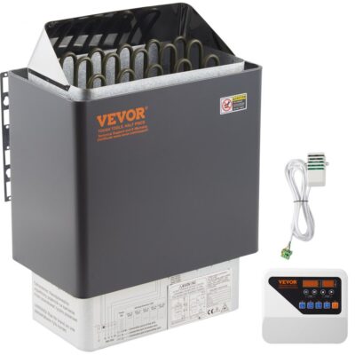 Elektrinė pirties krosnelė VEVOR 9 kW su išoriniu valdikliu, 400 V